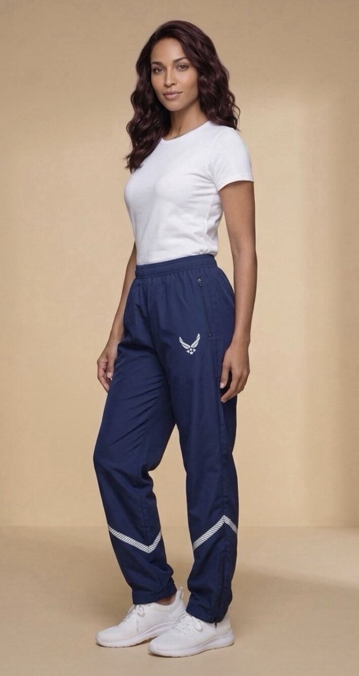 Official US Air Force Womens Lined Track Pant Navy Blue Small
